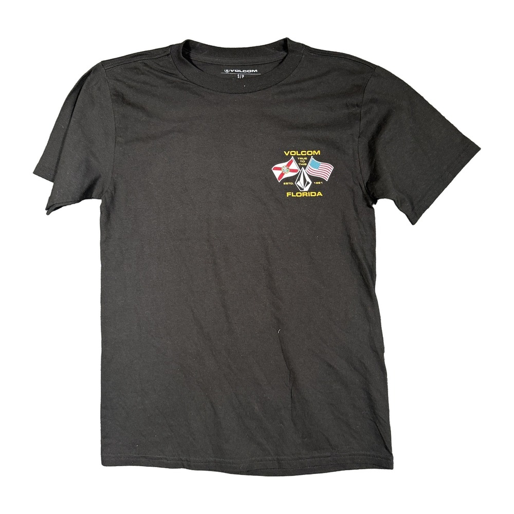 Volcom Florida True To This Graphic T-Shirt Black Mens Small NWOT